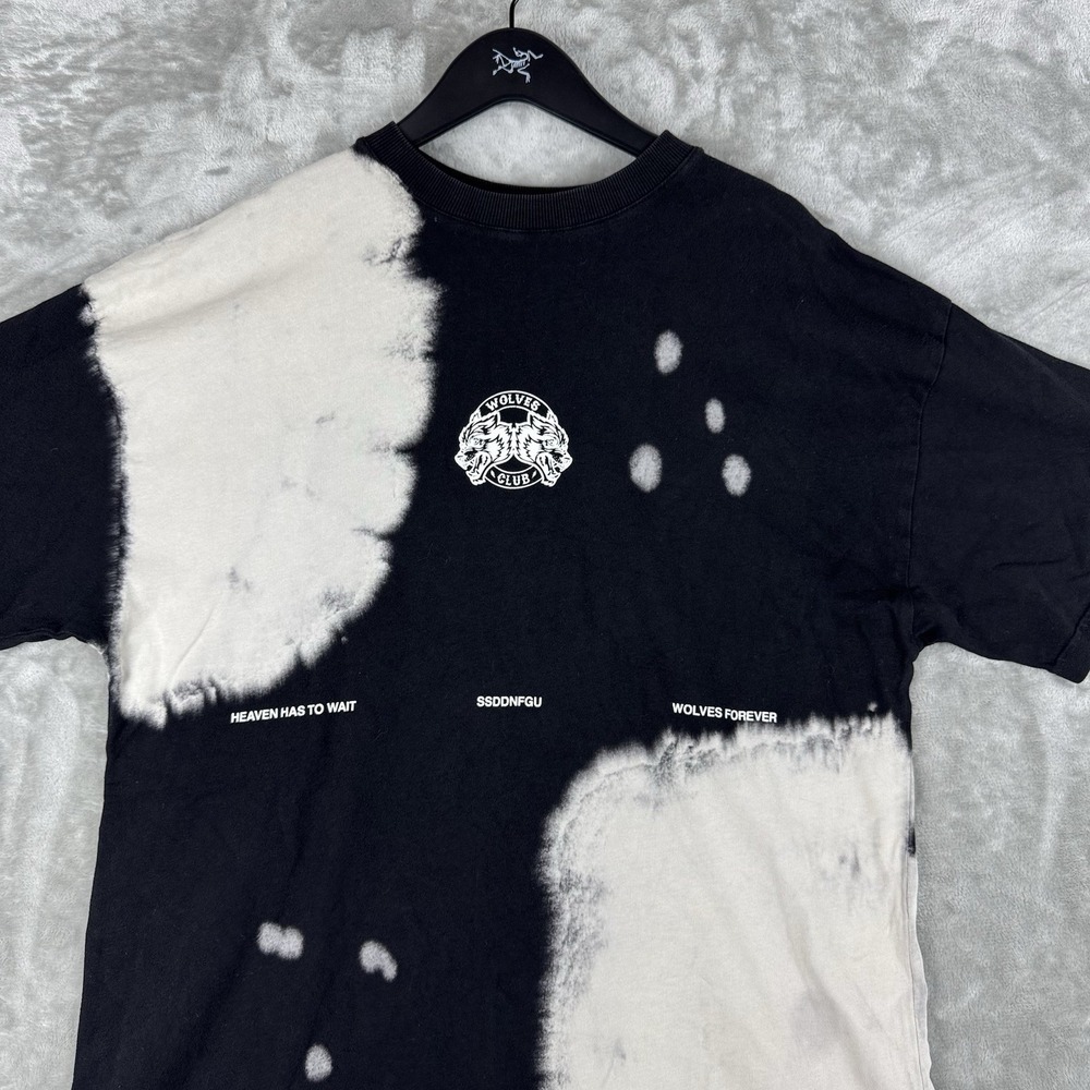 Darc Sport Wolves Club Forever Graphic Flame T-Shirt  Mens Medium #/1000 Tie Dye